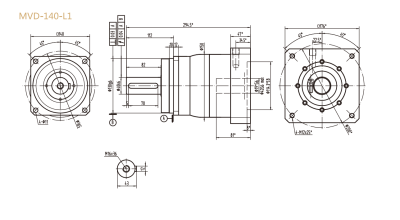 MVD-140-L1系列精密行星減速器型號(hào)尺寸與圖紙
