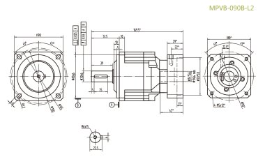 MPVB090BL2精密行星減速器型號(hào)_尺寸_圖紙_參數(shù)