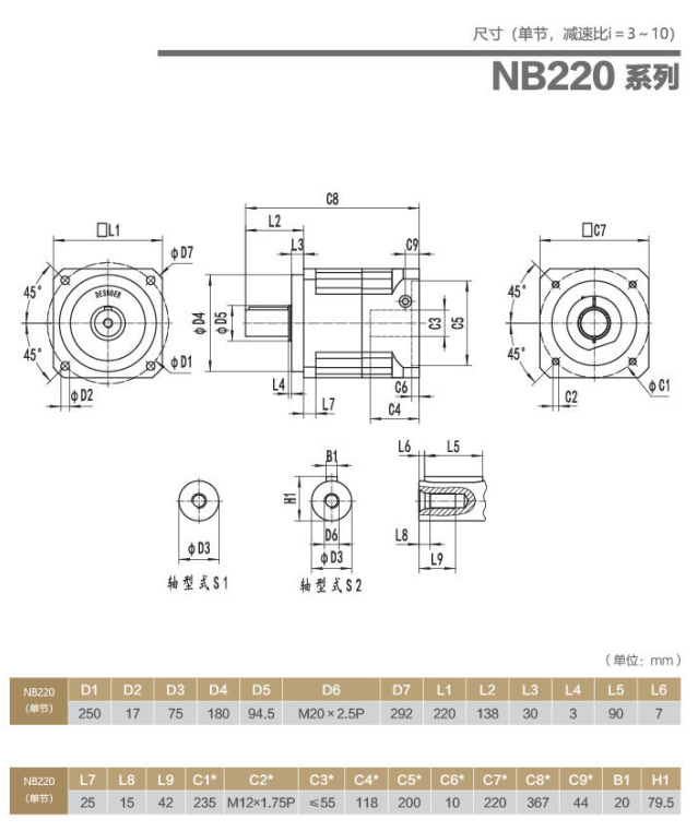 NB220小速比行星減速機(jī).png NB220小速比行星減速機(jī).png